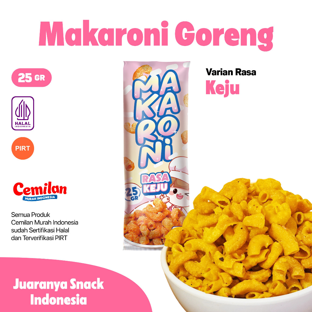 

Snack Makaroni Goreng dengan Varian 2 Rasa