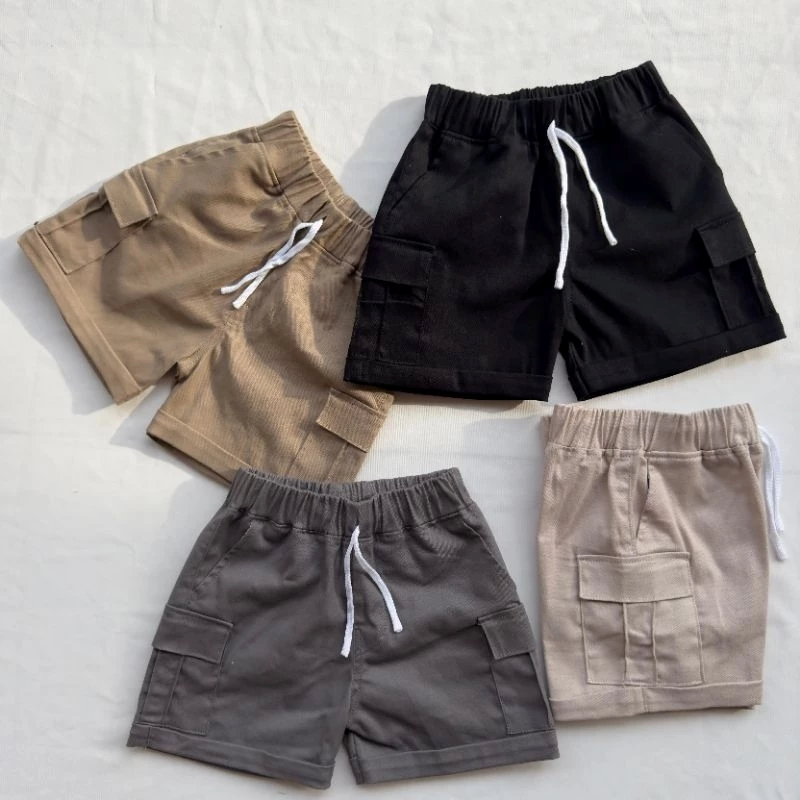 CELANA CARGO PENDEK ANAK UNISEX COWOK/CEWEK LAKI LAKI//PEREMPUAN CELANA PENDEK CARGO ANAK