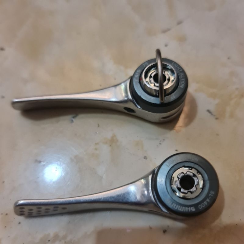 shifter retro tumb downtube index sepasang 2x7 7speed original shimano sl a400 light action