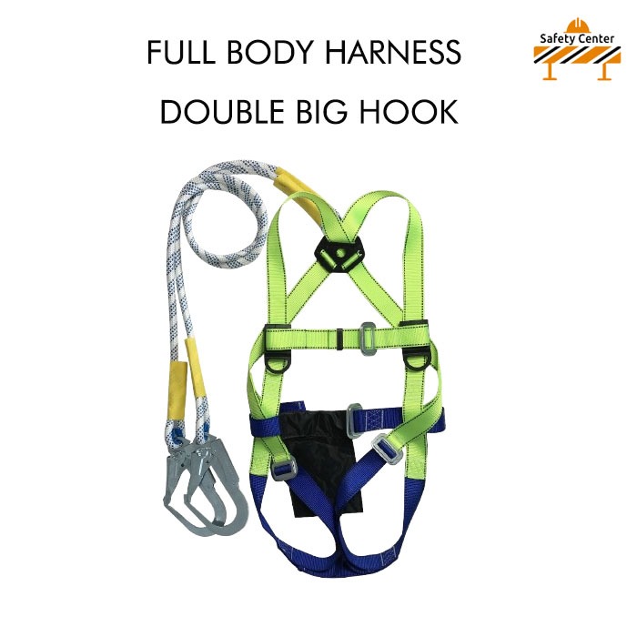 Full Body Harness Double Big Hook / Safety Body Harness Double Big Hook Lanyard