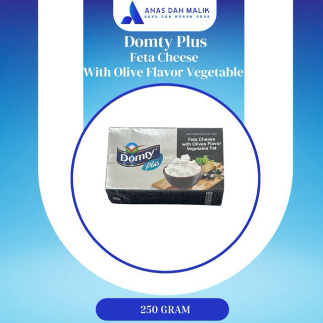 

Domty Plus Feta Cheese with Olives Flavor Vegetable Fat 250 gram