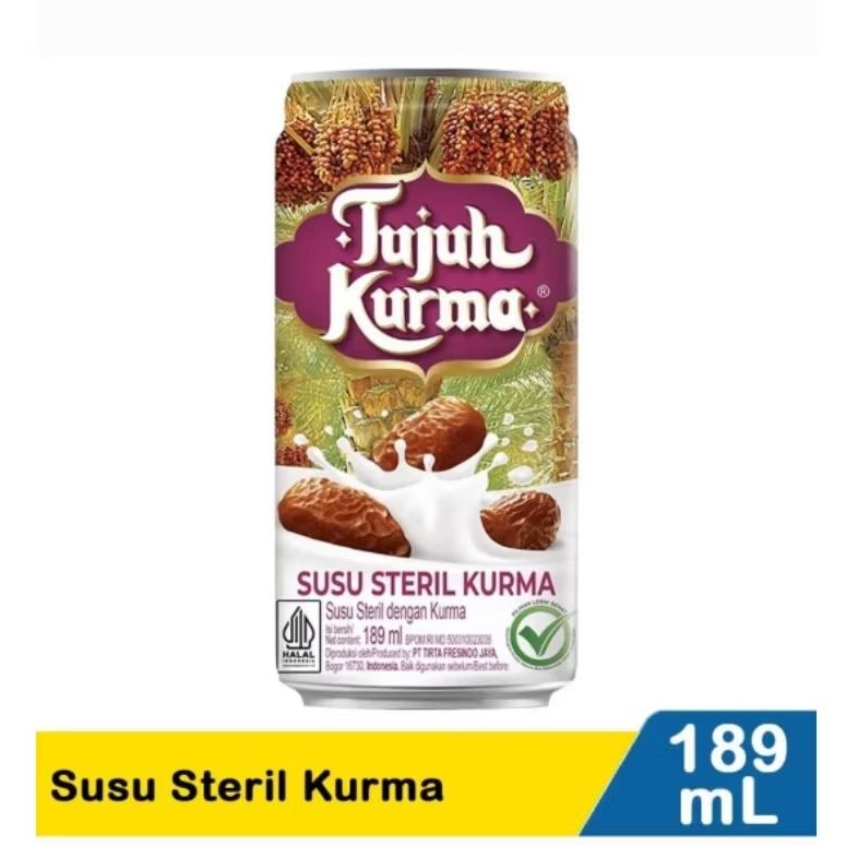 

Tujuh Kurma Susu Steril Kurma 189mL Mayora