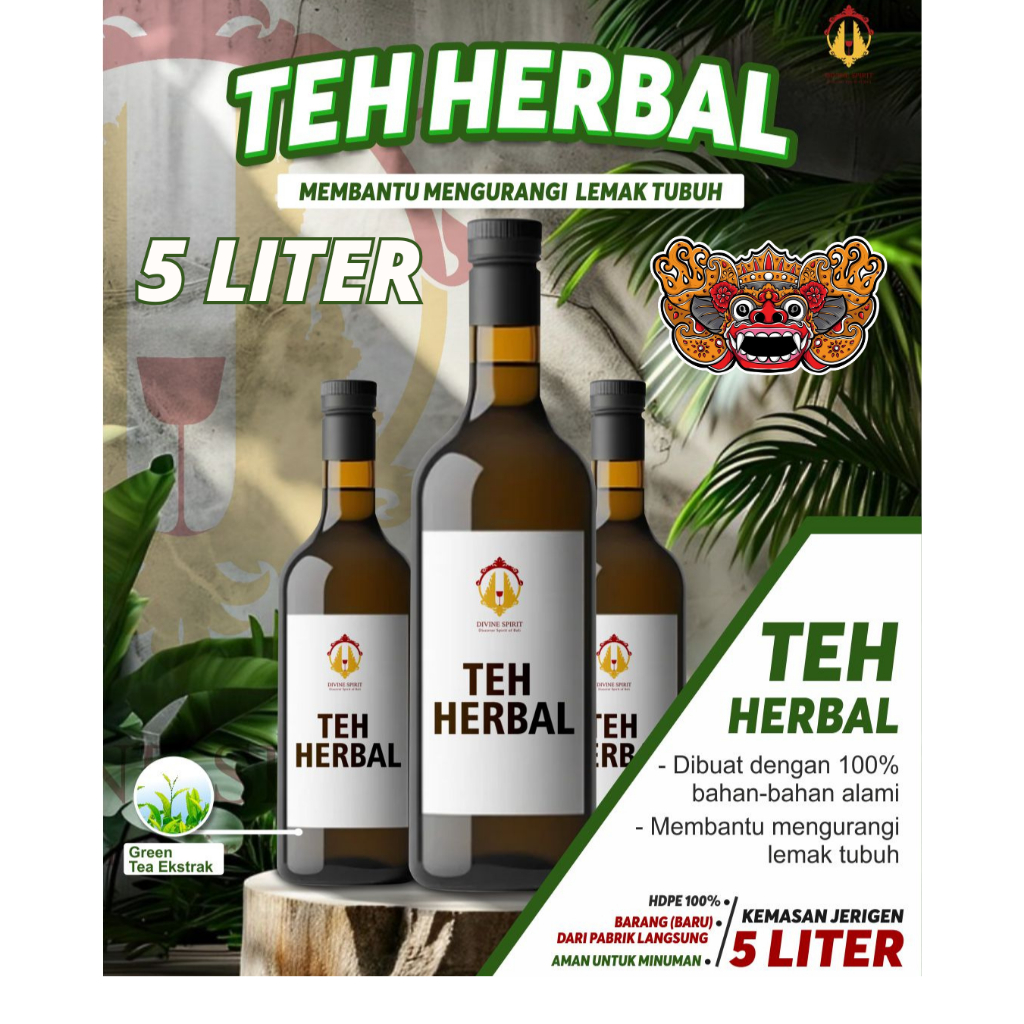 

[Kemasan 5 Liter] Teh Herbal Naturindo Khas Bali