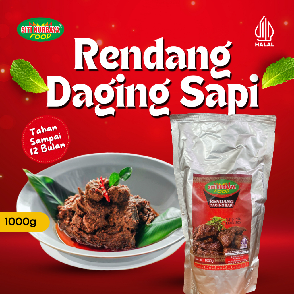 

Rendang Daging Sapi (1000g) - Siti Nurbaya Food