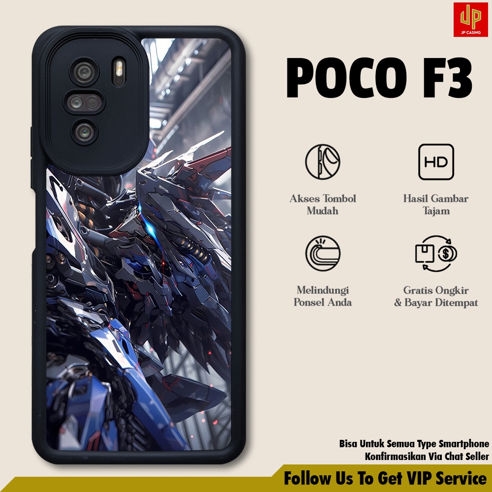 Case Xiaomi Poco F3 [ GUNDAM MECHA ] Casing Poco F3 Hardcase Softcase Premium Glossy