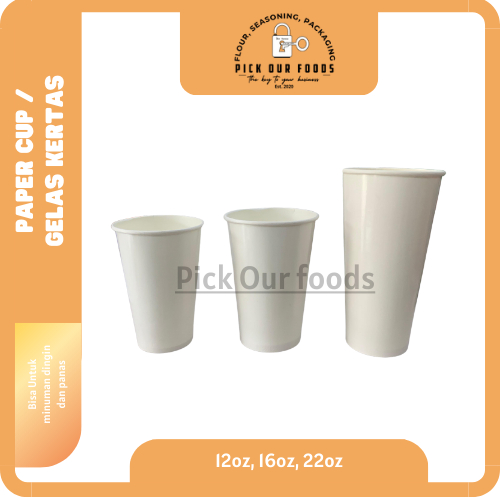 Paper Cup 12oz | Paper Cup 16oz | Paper Cup 22oz | Gelas Kertas | Gelas Kopi | Paper Cup Hot | Paper