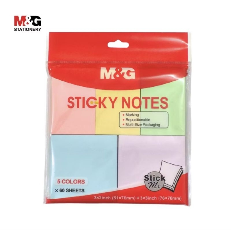 

M&G Sticky Notes 5 Colors 60 Sheets / sticky notes berwarna