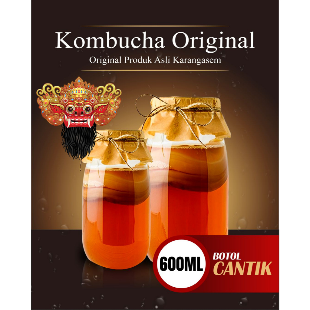 

[BOTOL CANTIK] Kombucha Original Khas Kemasan 600ml