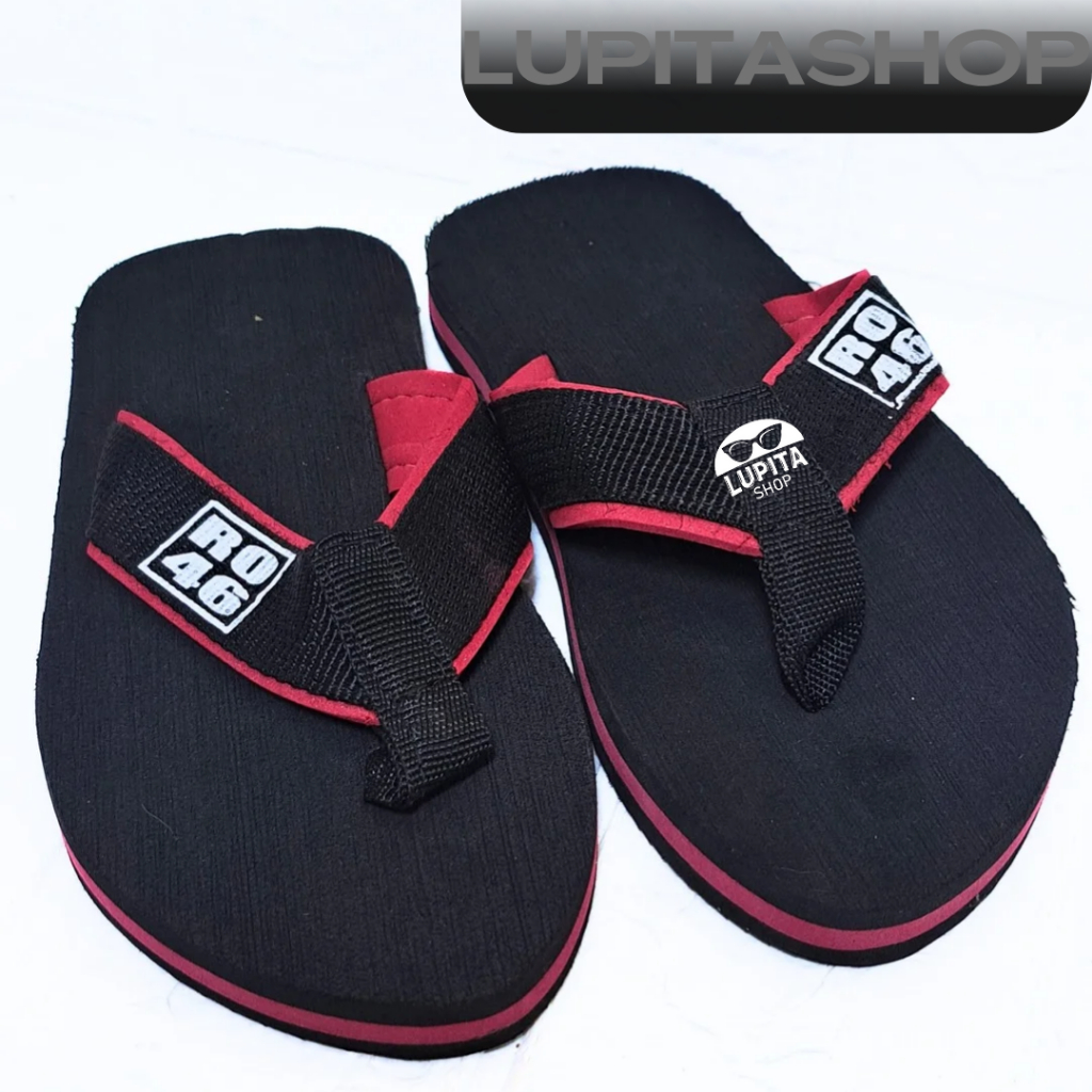 sandal anak distro sandal kekinian RO46 original anti licin MERAH PUTIH HIJAU BIRU