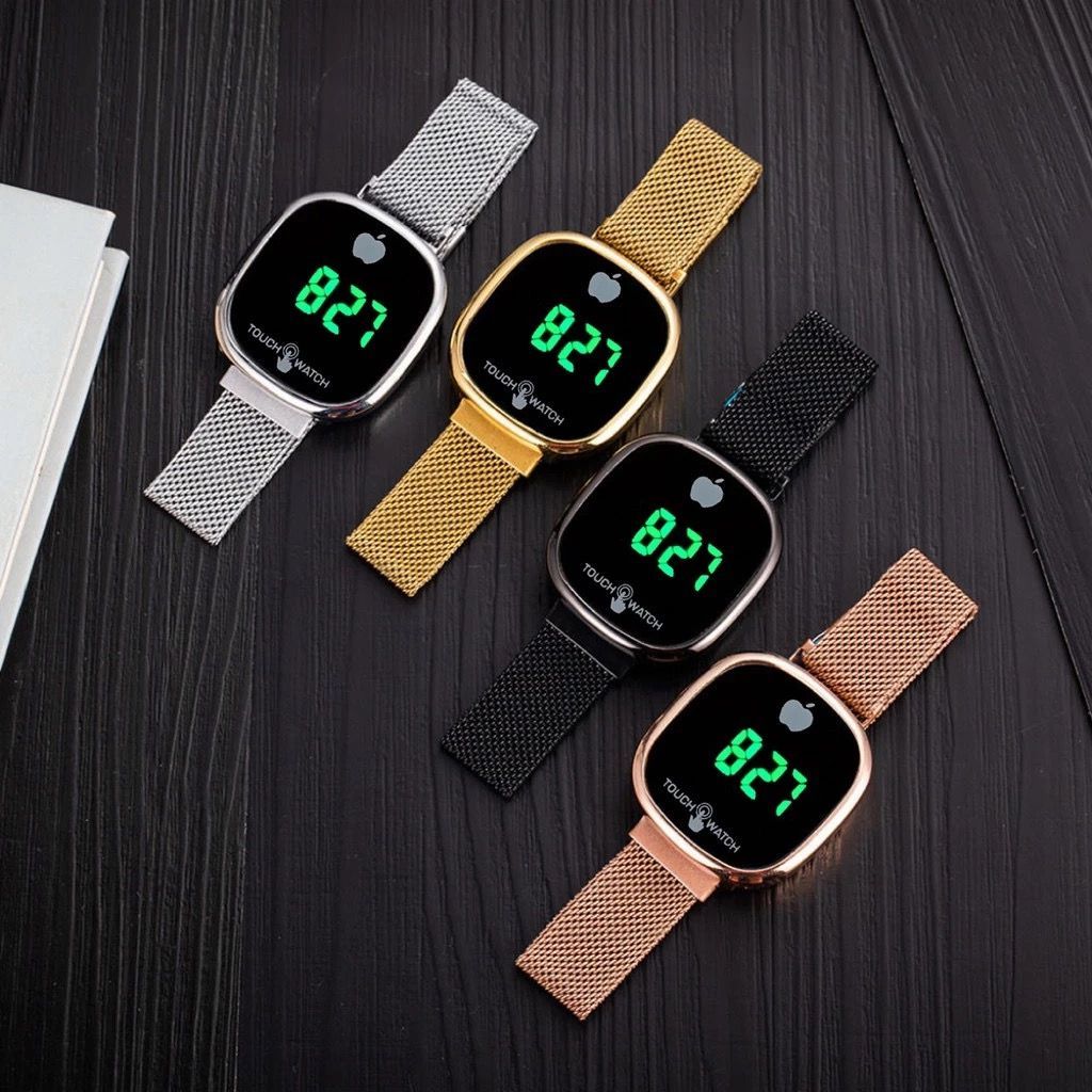 Jam Tangan [RM122] LED Digital Pria Wanita Rantai Magnet Electronic Fashion Couple Anak Remaja Premi