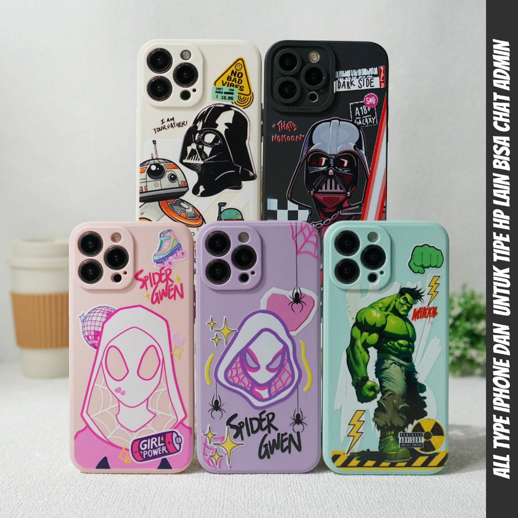 Square Edge Softcase Motif Hero For Iphone 14 14 PRO 14 PRO MAX 13 13 PRO 13 PRO MAX 12 12 PRO 12 PR