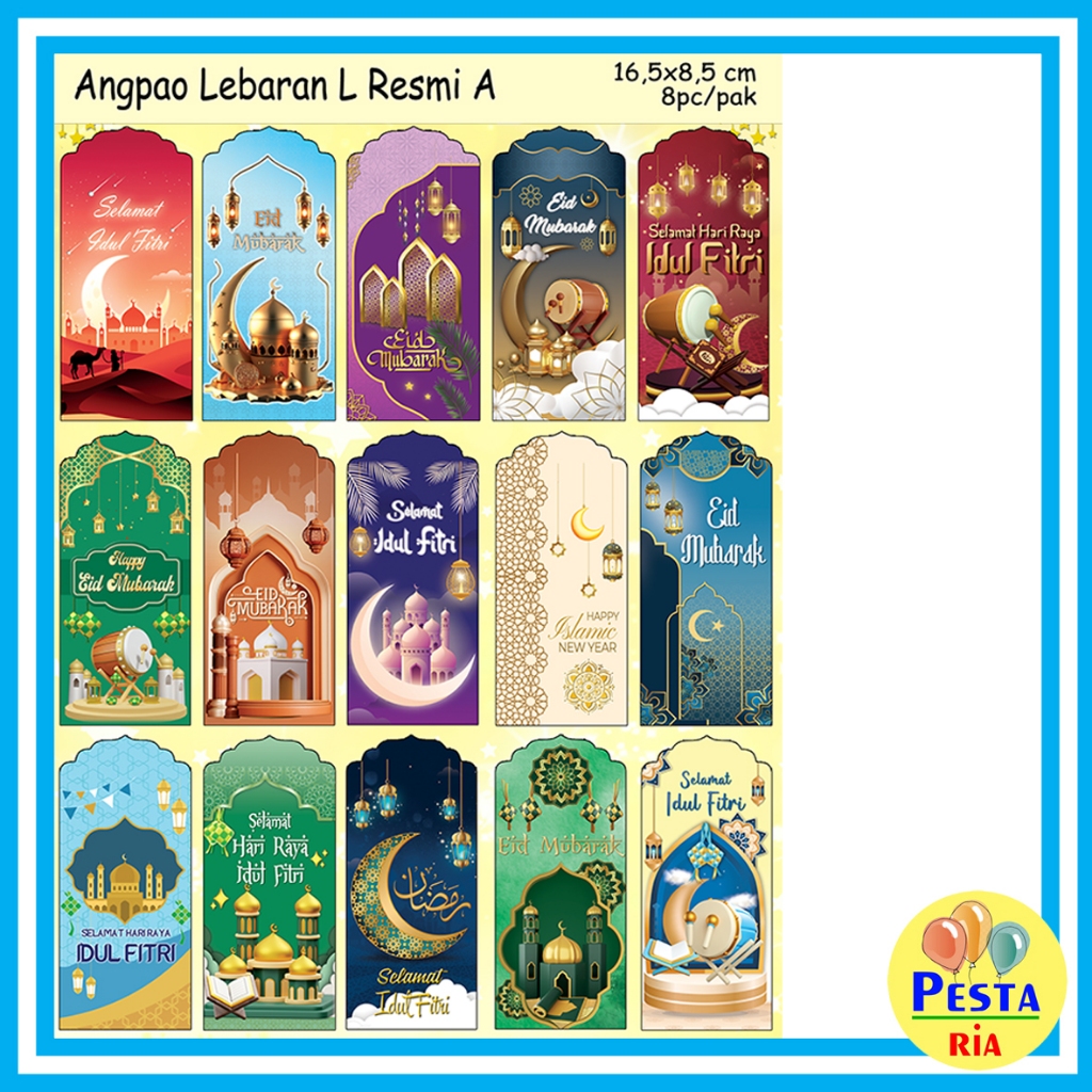 

Murah!! (1Ball isi 50Pak) Amplop Selamat Idul Fitri uk L Resmi, Angpao Lebaran idul Fitri uk L, islamic, lebaran, idul fitri, eid mubarak, hari raya, minal aidin, fitr,amplop lebaran lucu