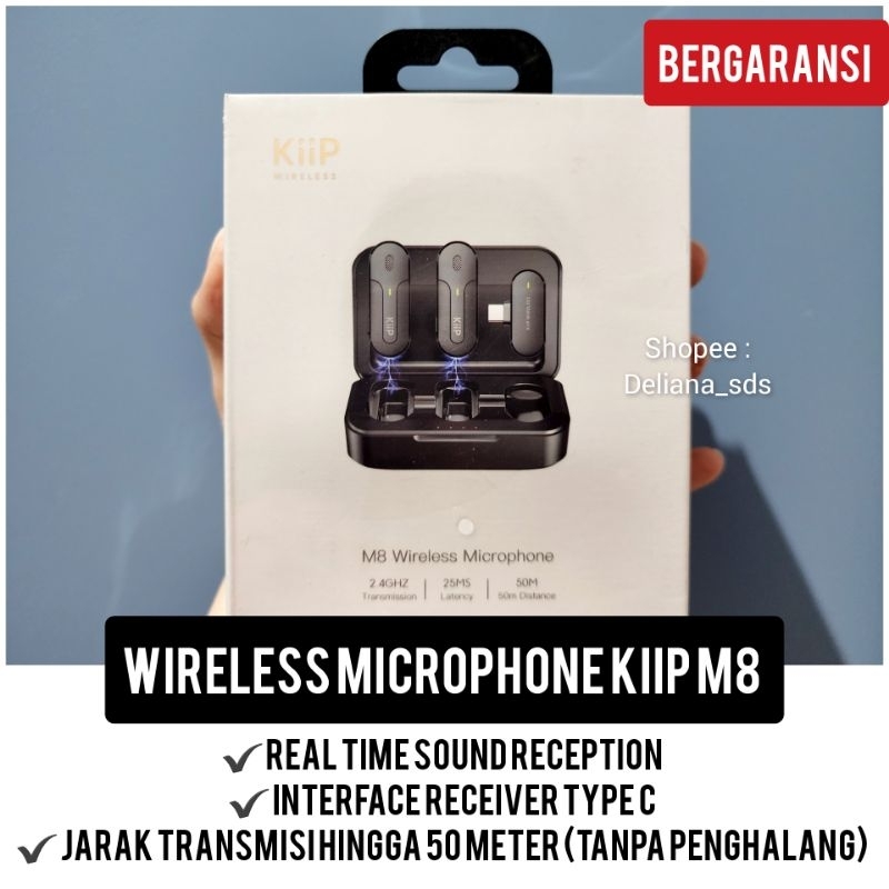 Microphone Wireless Kiip M8 Garansi Resmi 1 Tahun Wireless Microphone Kiip W8 Wireless Mic Kiip M8 M