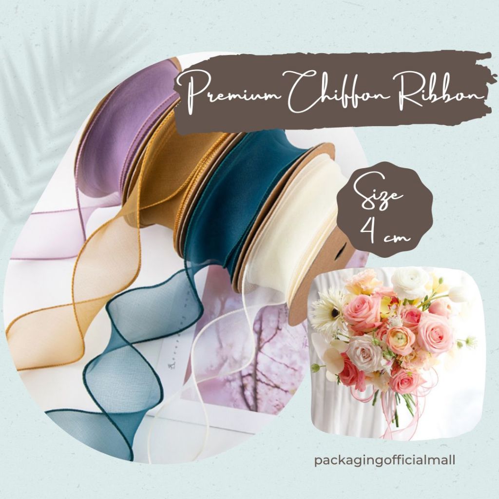 

PREMIUM CHIFFON RIBBON / PITA KAIN / PITA KADO / FLORIST SUPPLY