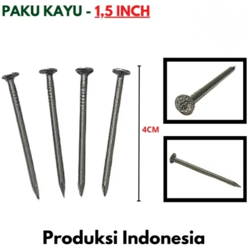Paku Kayu 1.5" Inch 4cm 200 Gram