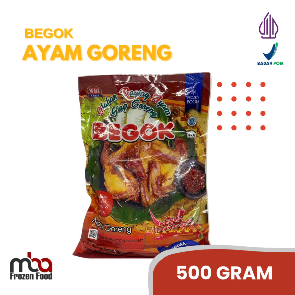 

BEGOK Ayam Goreng/ Ayam /Siap Makan /Frozen Food /Masakan Rumah/Makanan Beku/Ayam Goreng/Ayam Bumbu /Bakaran/Sambal Ayam