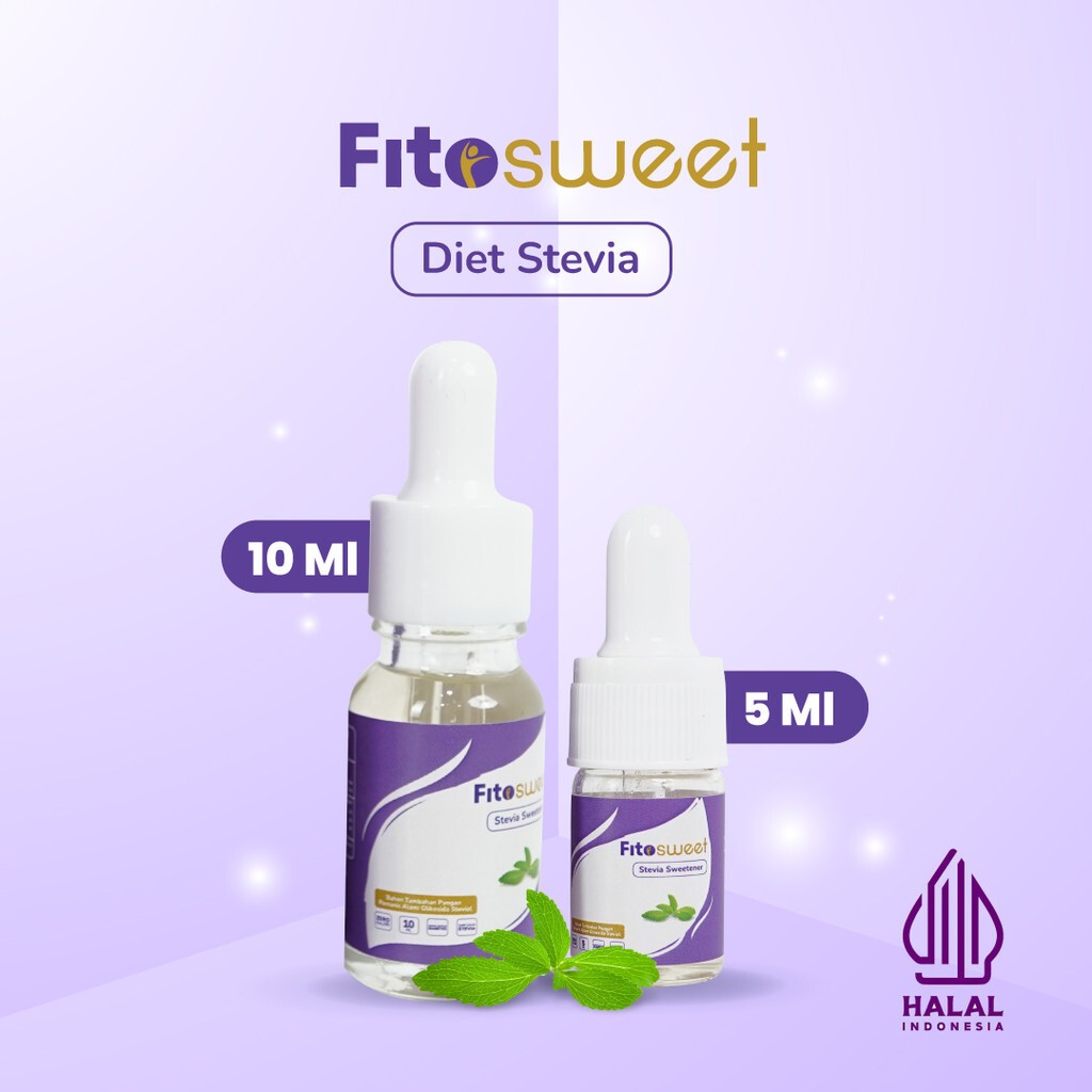 

FitoSweet Diet Stevia Pemanis Alami Nol Kalori 100% Natural Sweetener Tetes 5ml & 10ml untuk Diet