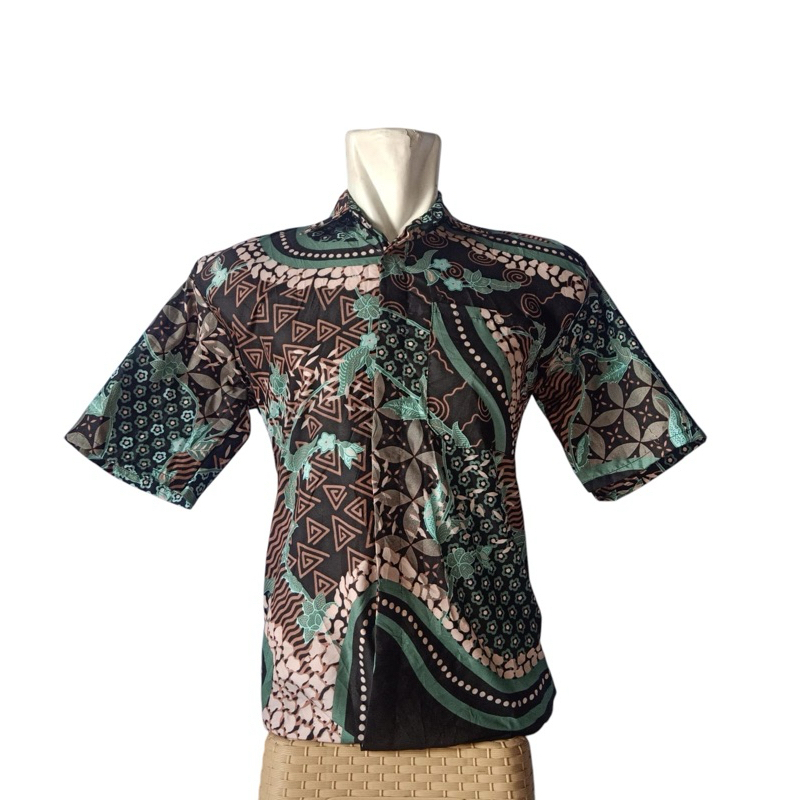 KEMEJA BATIK PRIA LENGAN PENDEK BAHAN ADEM MOTIF TERKEREN TERLARIS - BAJU BATIK PRIA COWOK DEWASA LE