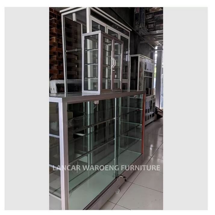 (kiriman khusus jogja area) ETALASE ROKO,TOKO 1 METER 1,5 METER