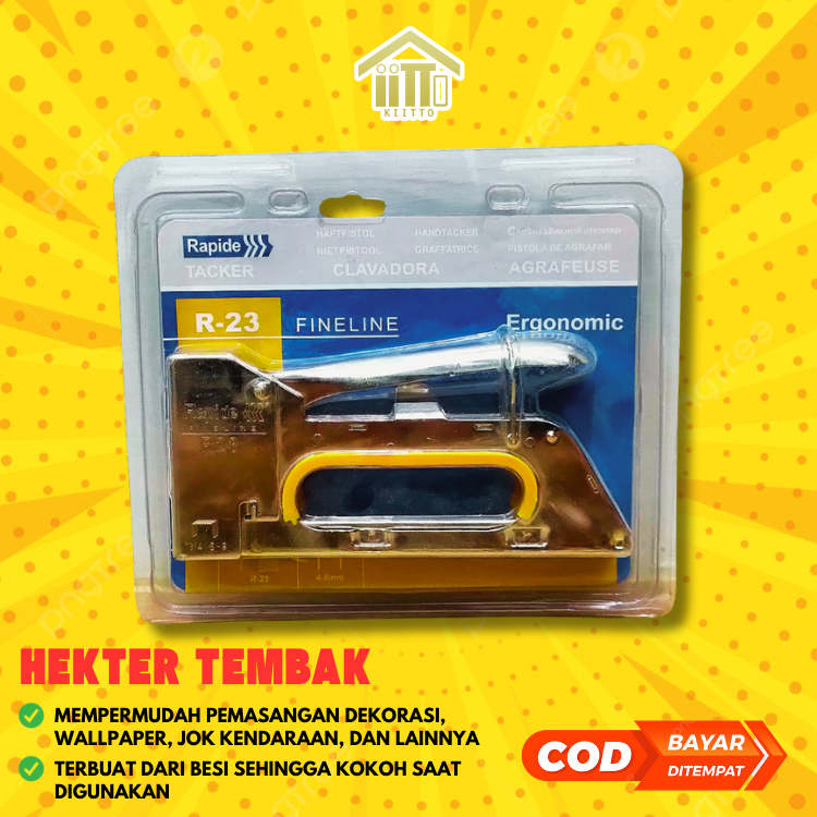

HEKTER TEMBAK GUN TRACKER RAPIDE / STAPLER TEMBAK RAPIDE / CEKREKAN / PENGOKOT / STAPLES RAPIDE / GUN TACKER RAPIDE