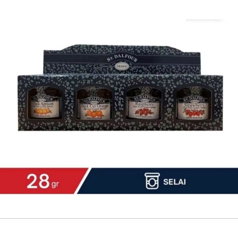 

St. Dalfour Mini Mix 4 Spread - Selai 100% Buah Asli Import