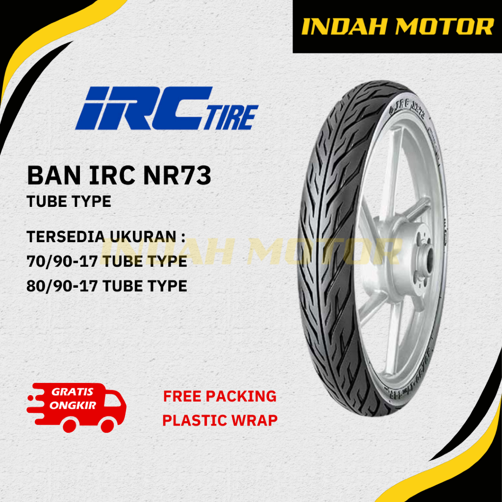 Ban Luar IRC NR73 | Ring 17 | Tubetype | 70/90-17 | 80/90-17 | Ban Motor