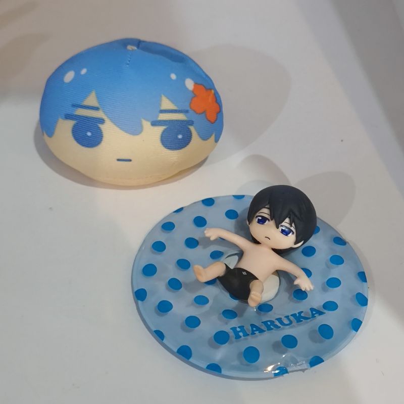 official free iwatobi swim club haruka nanase figure charapuka & omanjuu