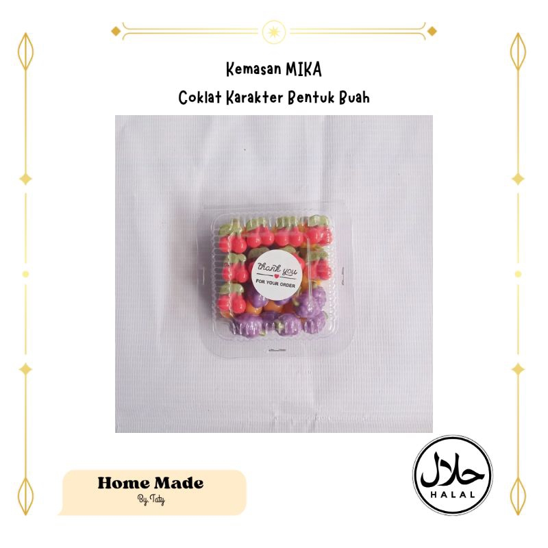 

(bisa cod) coklat karakter bentuk buah kemasan mika isi 45 coklat lucu coklat homemade coklat ecer cemilan anak souvenir cokelat premium chocolate snack food