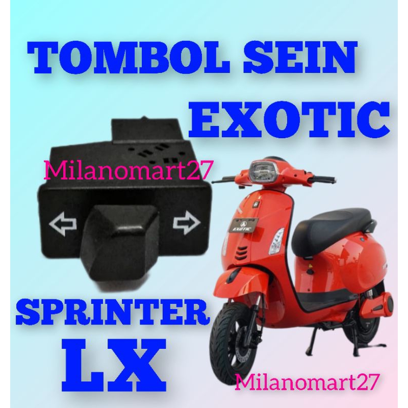 tombol sein exotic sprinter LX saklar reting riting sepeda motor listrik molis exotic sprinter  LX