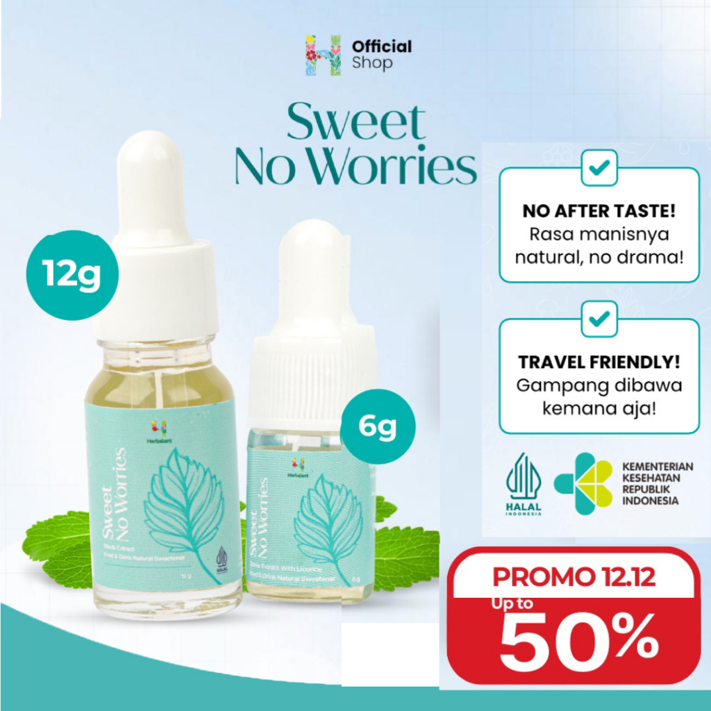 

Stevia Cair Sweet No Worries by Herbalant Pemanis Alami Nol Kalori Pengganti Gula by aldwin