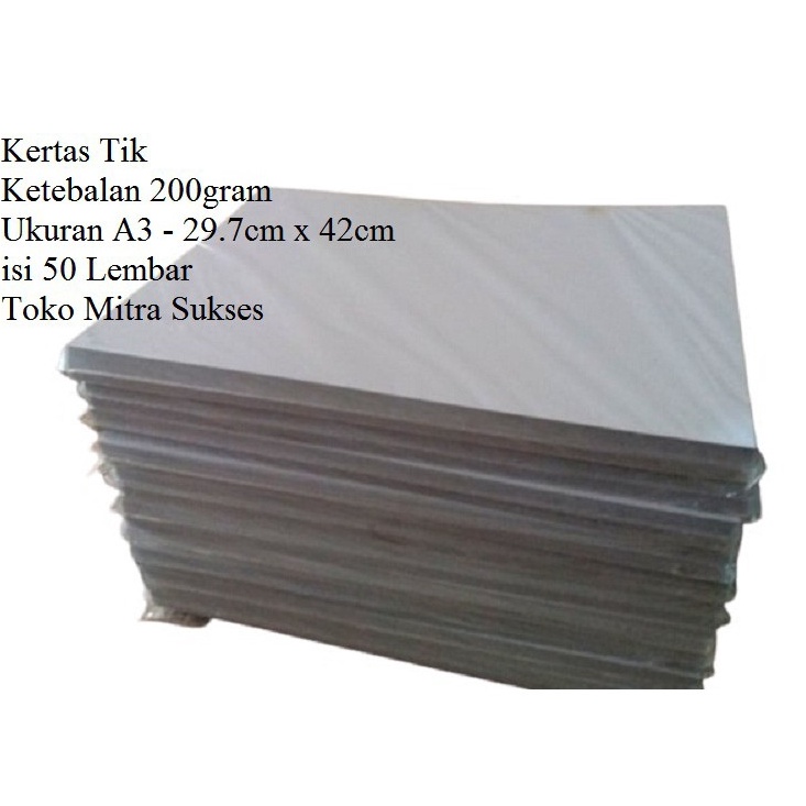 

mgProduk Keren 5 Lembar Kertas Tik 2gram A3 D64