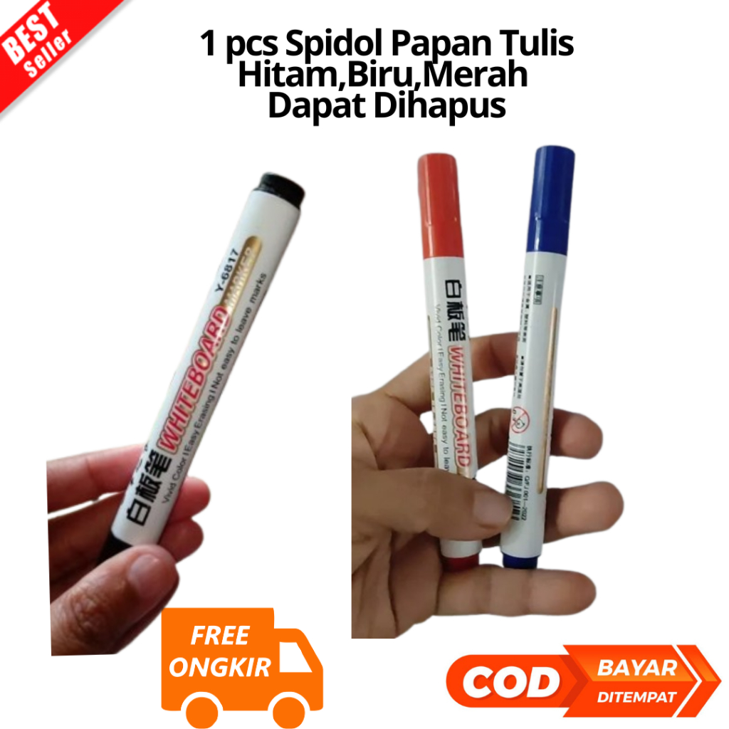 

[JIB] BAYAR DI TEMPAT Spidol Papan Tulis Kantor yang Dapat Dihapus Whiteboard Marker Spidol Papan Tulis Hitam Biru Pena Gambar Perlengkapan Sekolah alat tulis papan
