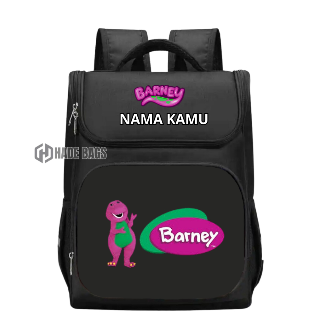 FREE CETAK NAMA Tas Ransel Anak / Tas Sekolah Anak Gambar Barney / Tas Barney Anak