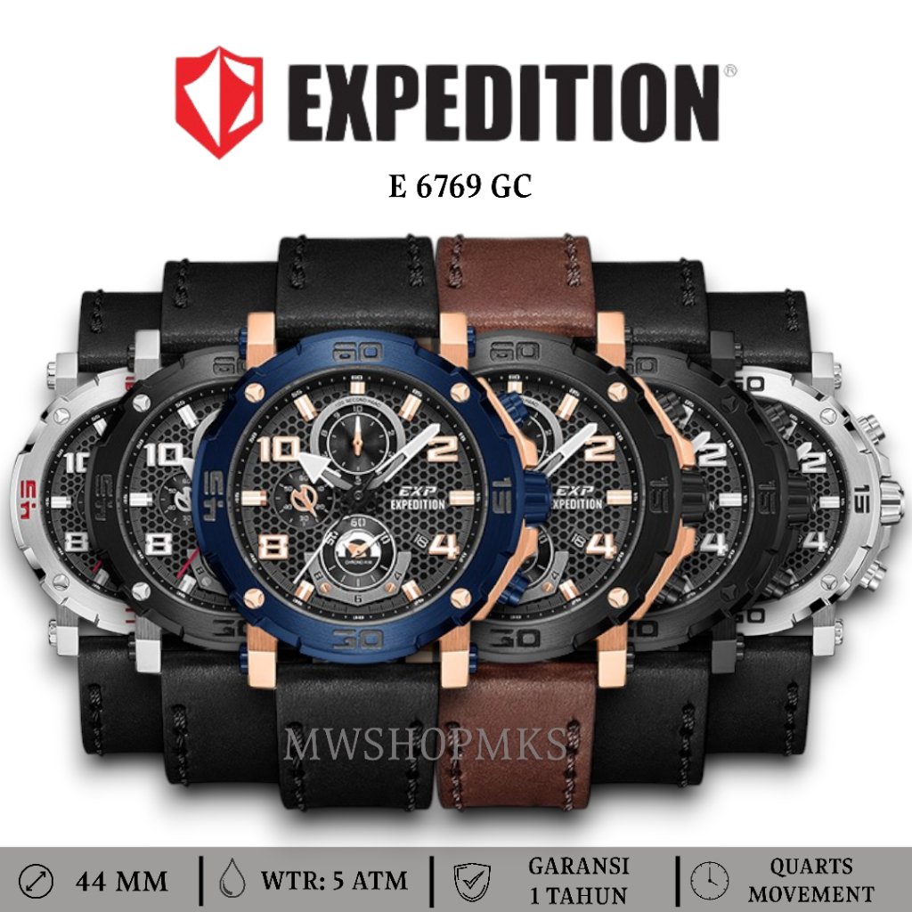 Jam Sport Pria Expedition E6769 E 6769 E6769GC E 6769GC Chronograph Original Garansi Resmi Free Bate