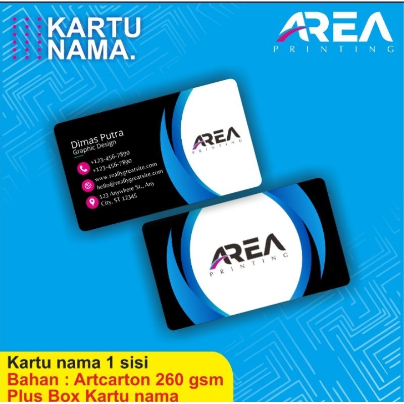 

Kartu Nama 1 sisi full collor ac 260gsm