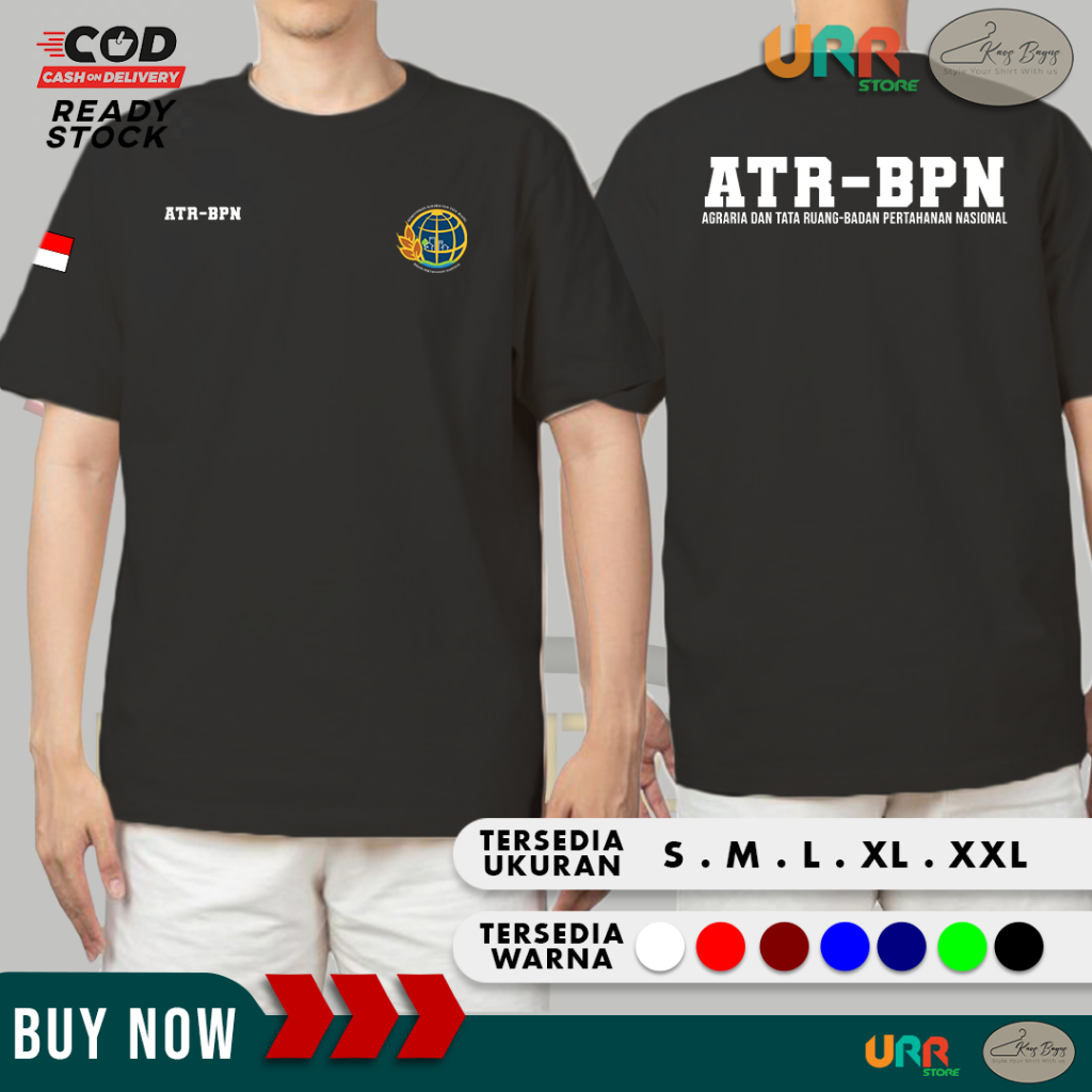 Kaos Baju ATR BPN Gratis Tulis Nama Kamu | Cotton Combed 30s