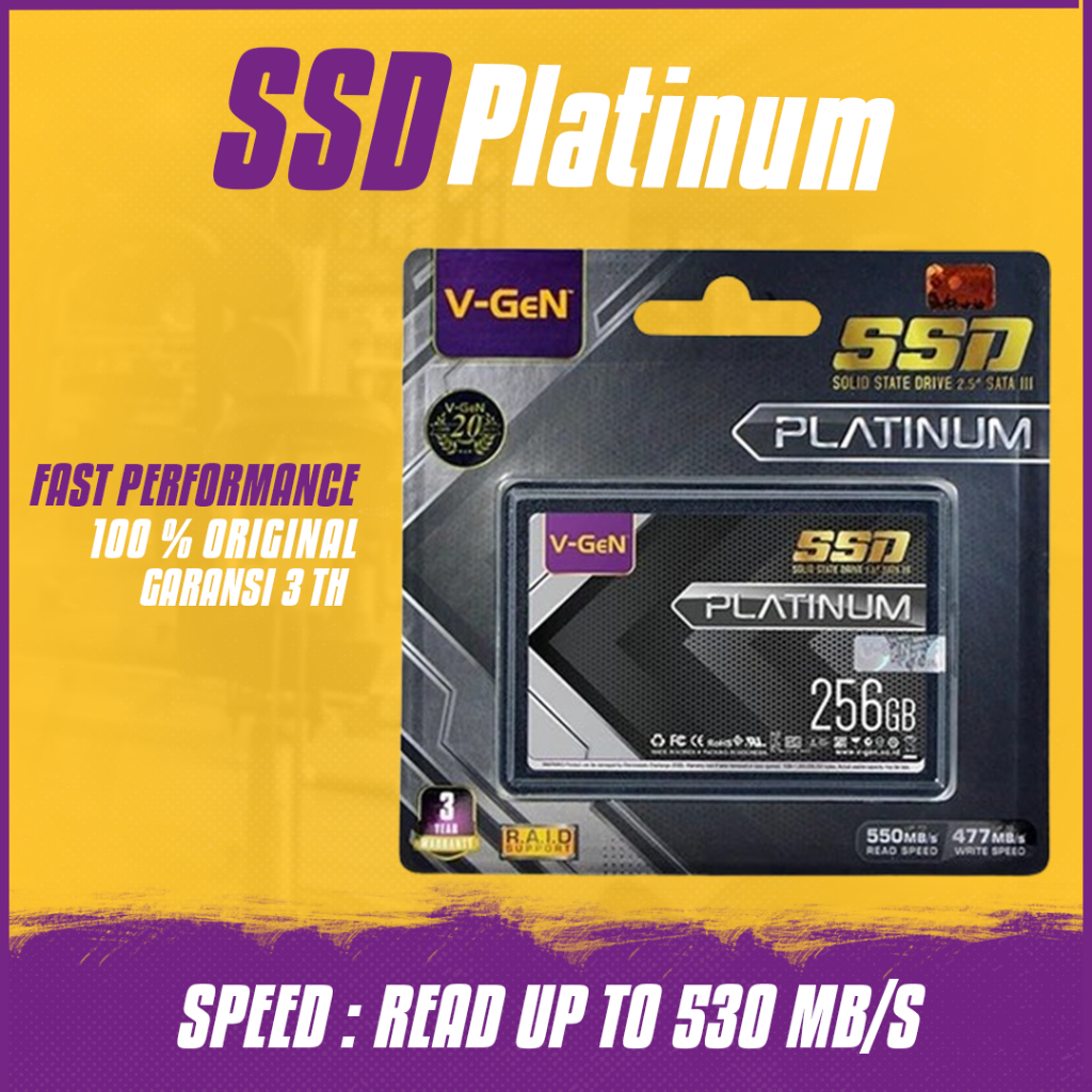 SSD VGen 256GB SATA 2,5 - VGeN Penyimpanan Data Original