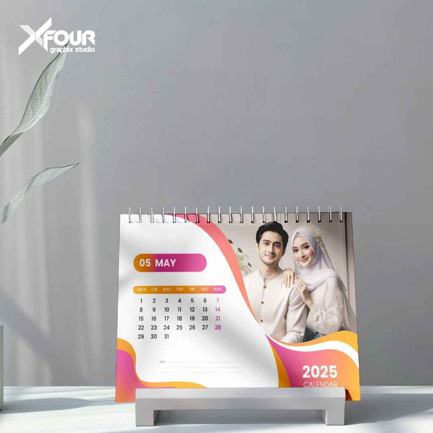 

kalender meja custom foto ukuran 15 x 21 cm