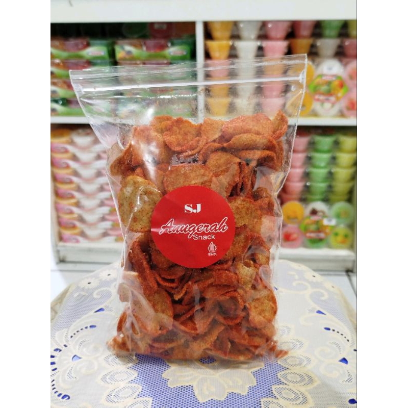 

Basreng Bulat Pedas 250 Gram dan 500 Gram - Snack Makanan Ringan - Food