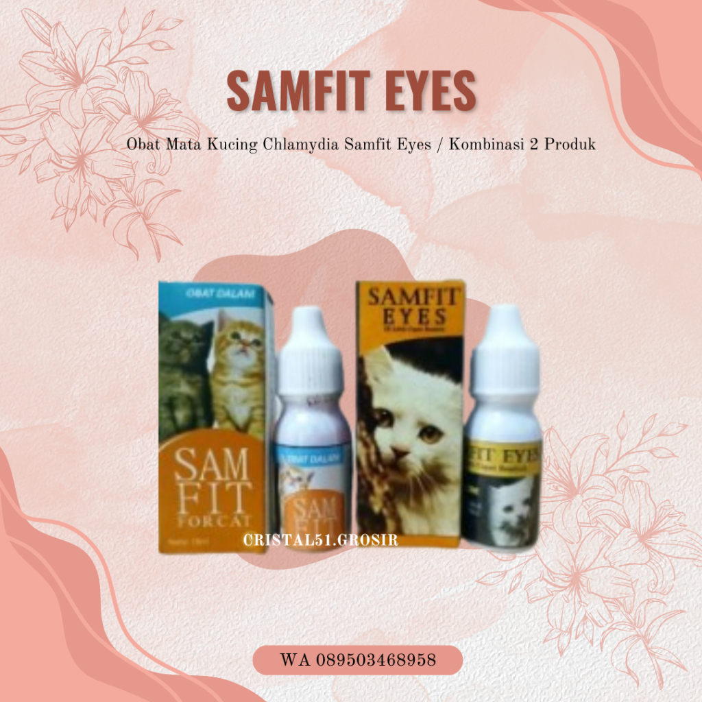 Obat Mata Kucing Chlamydia Samfit Eyes / Kombinasi 2 Produk Berkualitas