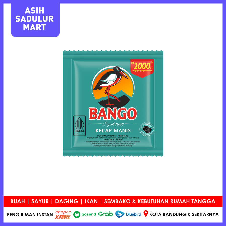 

Kecap Manis 25g Bango Bandung | Asih Sadulur Mart