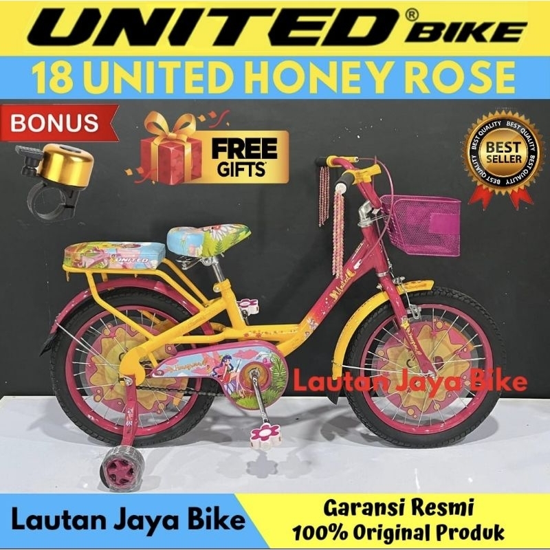 Sepeda Anak Perempuan UNITED HONEYROSE 18 Inch