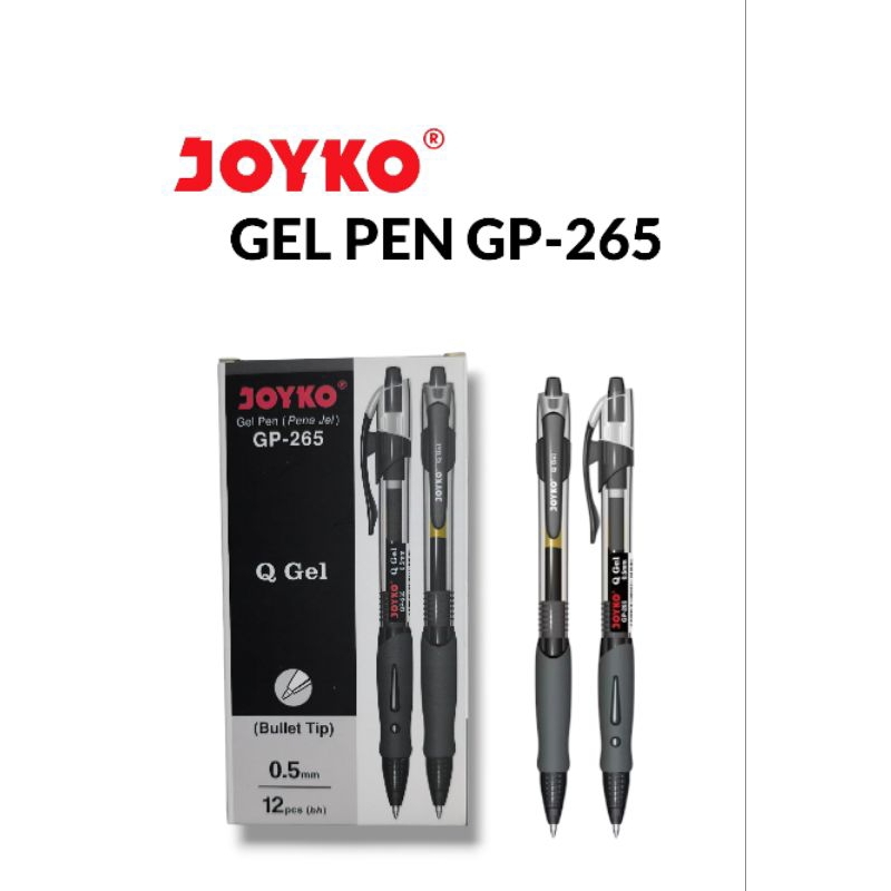 

GEL PEN JOYKO GP-265 Q GEL HITAM (LUSIN)