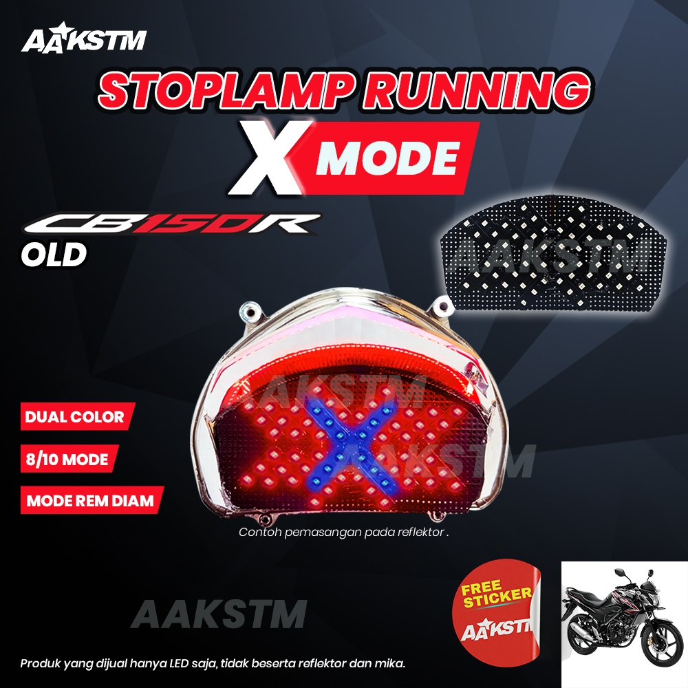 Lampu Rem LED CB 150 R Old X Mode LED 8 10 Mode Running Lampu  Belakang Variasi Modifikasi Motor