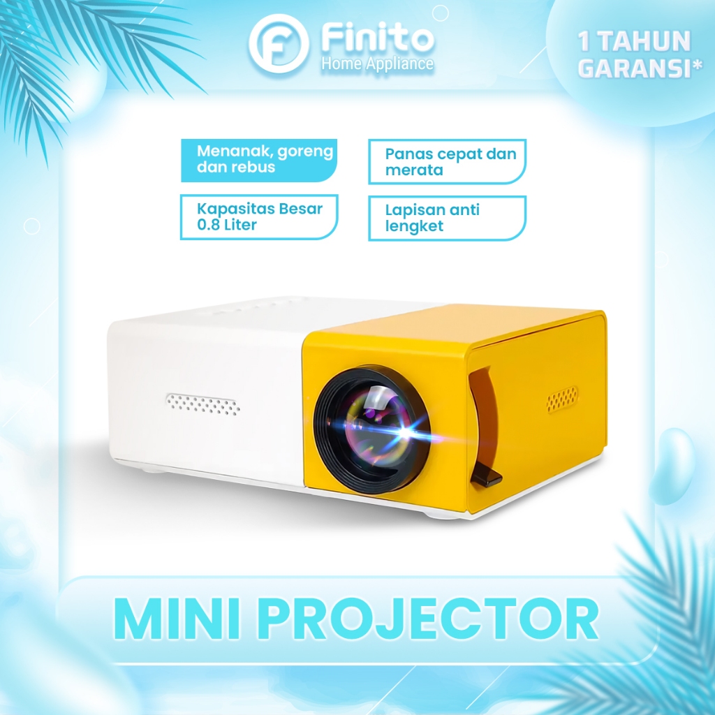 Mini Proyektor LED Proyektor HP Mini Home Theater Proyektor Dinding YG 300 LED Mini Proyektor Set