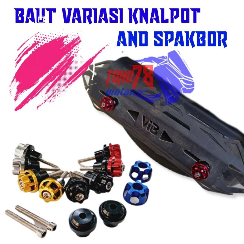 Baut Variasi Spakbor depan dan Knalpot new nmax 2020 Nmax turbo Neo Xmax Aerox lexi ADV dll