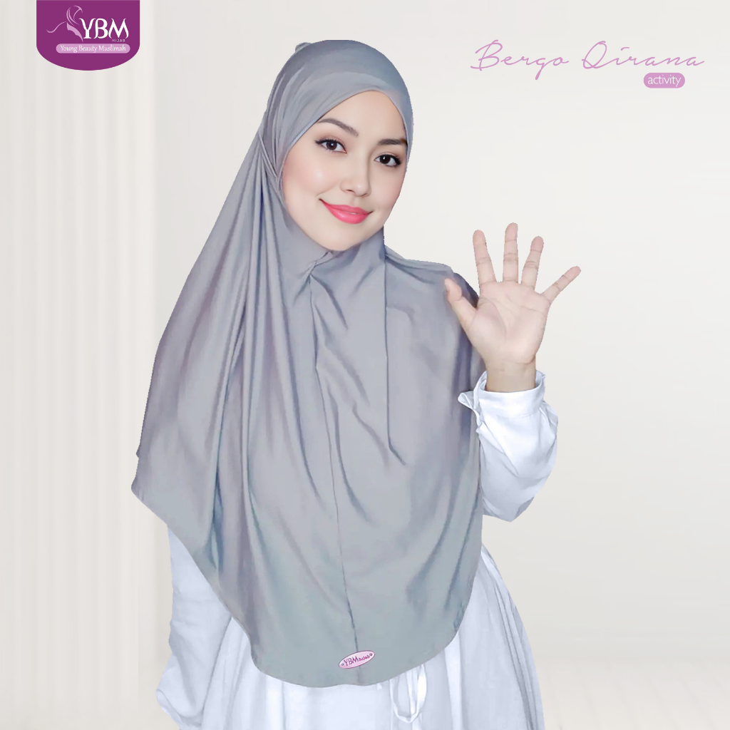 YBM Hijab Qinara Activity-Hijab Bergo Tali Instan