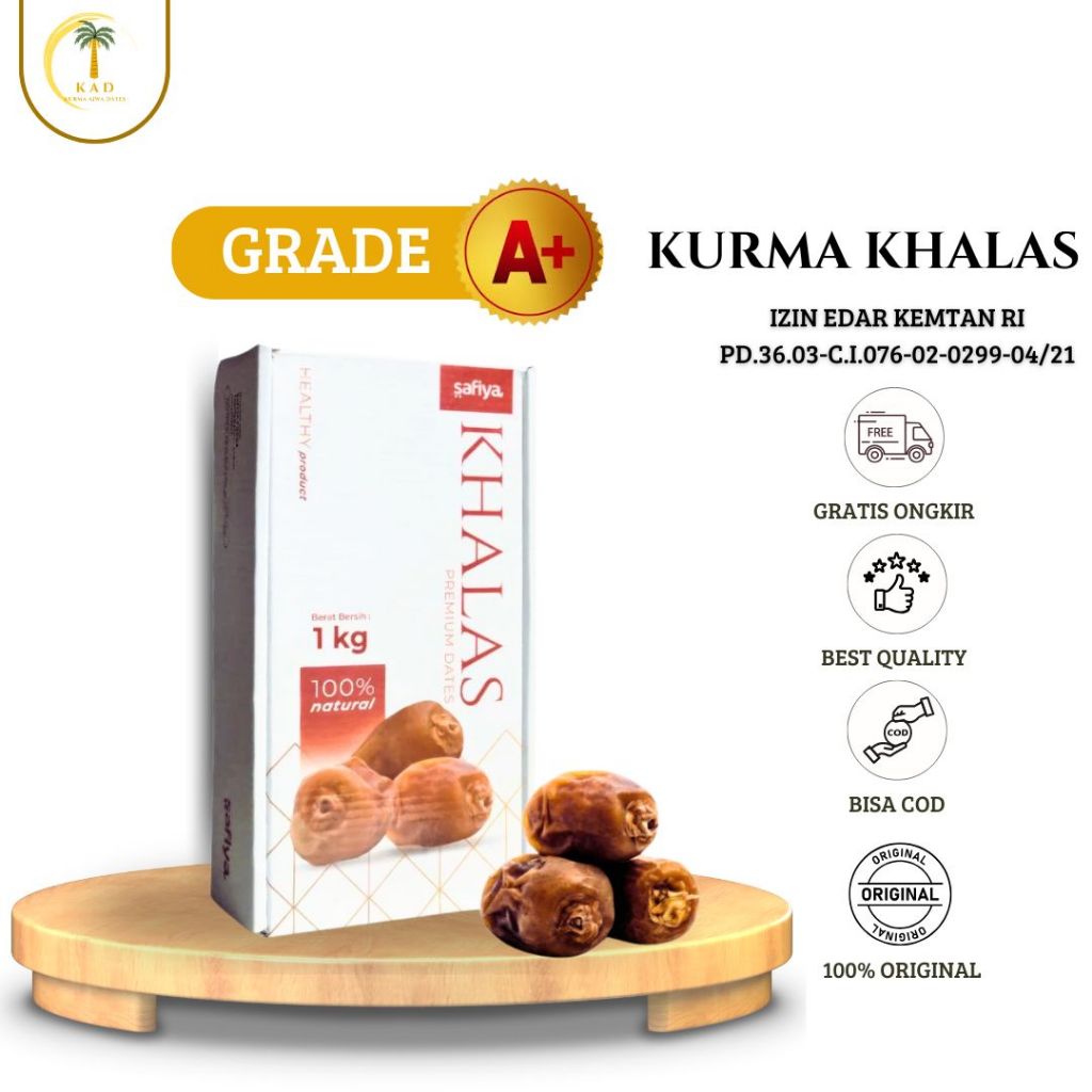 

Safiya kurma khalas 1kg original 100%
