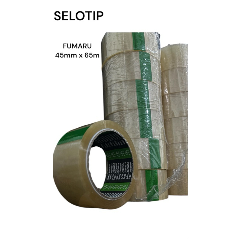 

Lakban bening Fumaru Premium quality - Tape salotip 45mm x 65m 1 sloff 6 pis