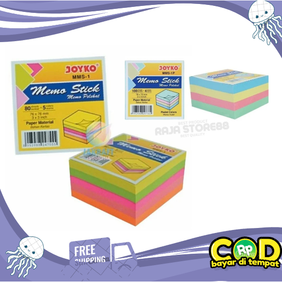 

Sticky Note Memo Tempel Joyko Warna Pastel MMS-1P / Neon MMS-1